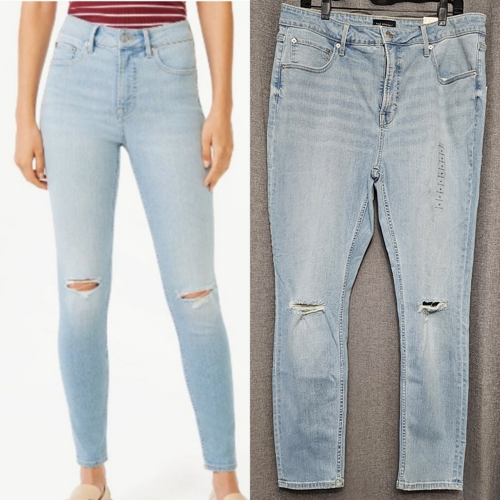 Free Assembly Women's High Rise Skinny Jeans Light Wash Size 18 New NWT